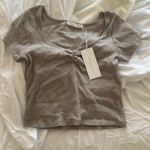 grey crop top